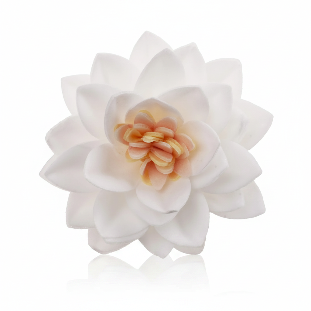 Fiore di loto decorativo in cialda bianco 15pz| DEKORA Dekora