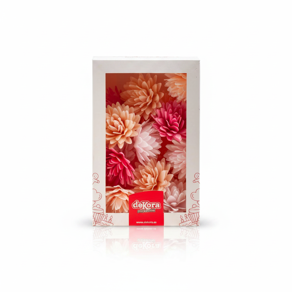 Fiori decorativi di cialda assortiti 18pz | DEKORA Dekora
