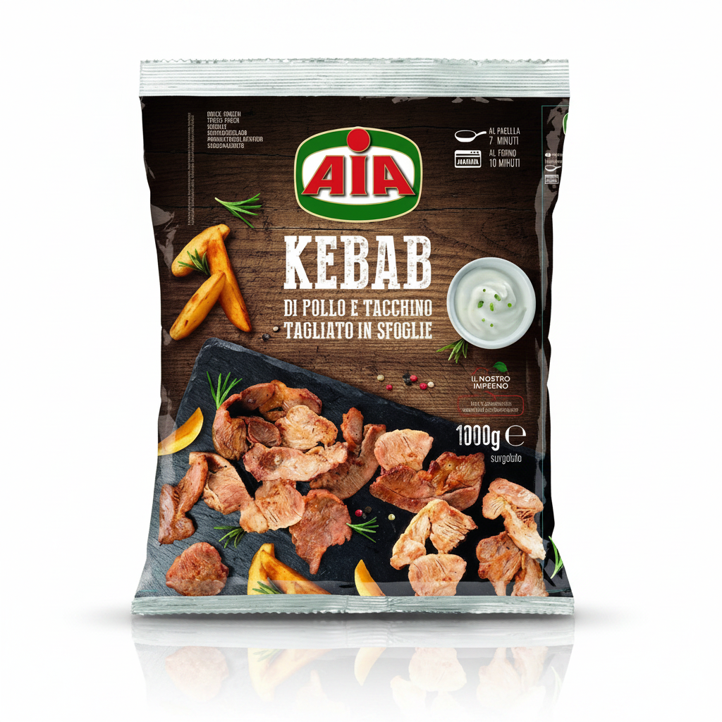 Kebab di tacchino e pollo surgelati 1kg | AIA Aia