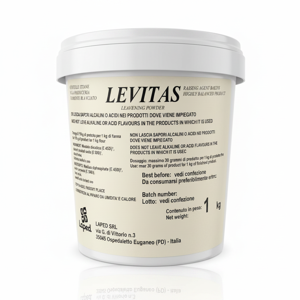 Levitas polvere Lievitante e Stabilizzante Professionale 1 Kg| LAPED Laped