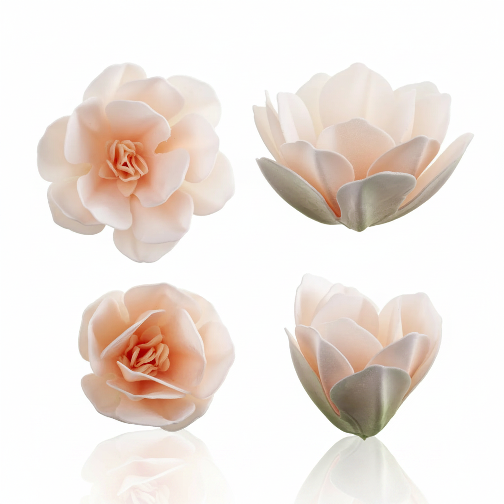 Magnolia in wafer bianche 6.5-7cm 6pz | DEKORA Dekora