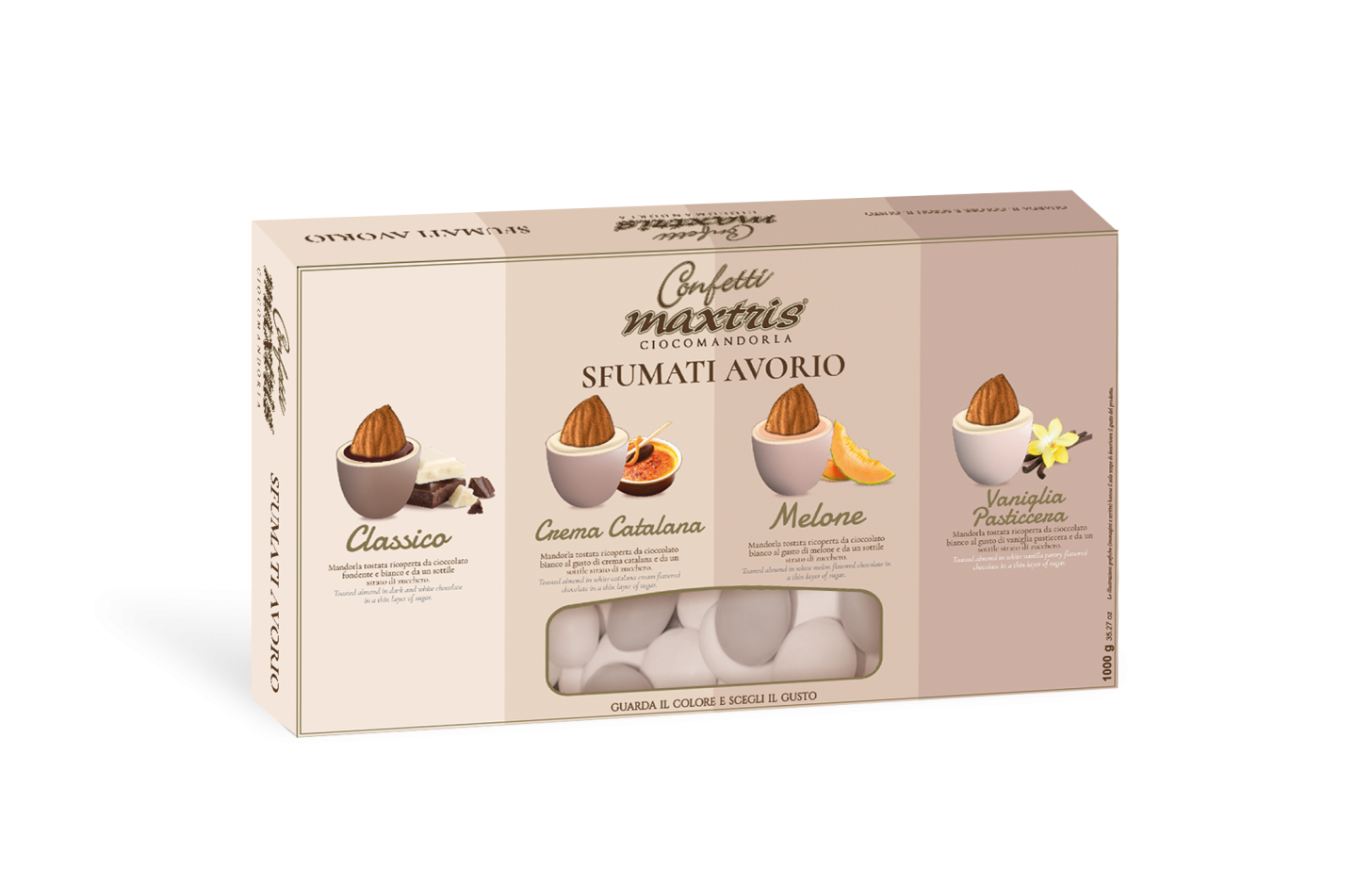 Confetti cioccomandorla sfumati 1kg| MAXTRIS Maxtris