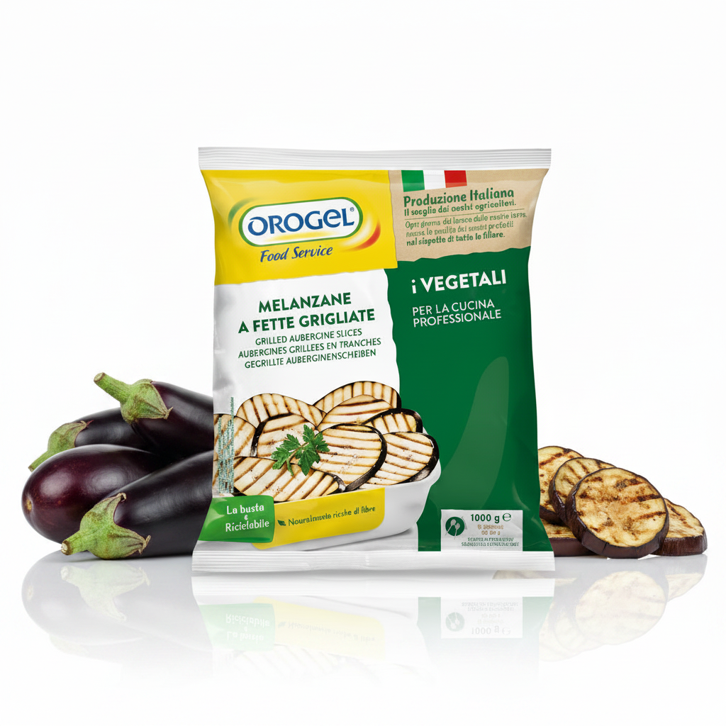 Melanzane grigliate a fette surgelate 1kg | OROGEL Orogel