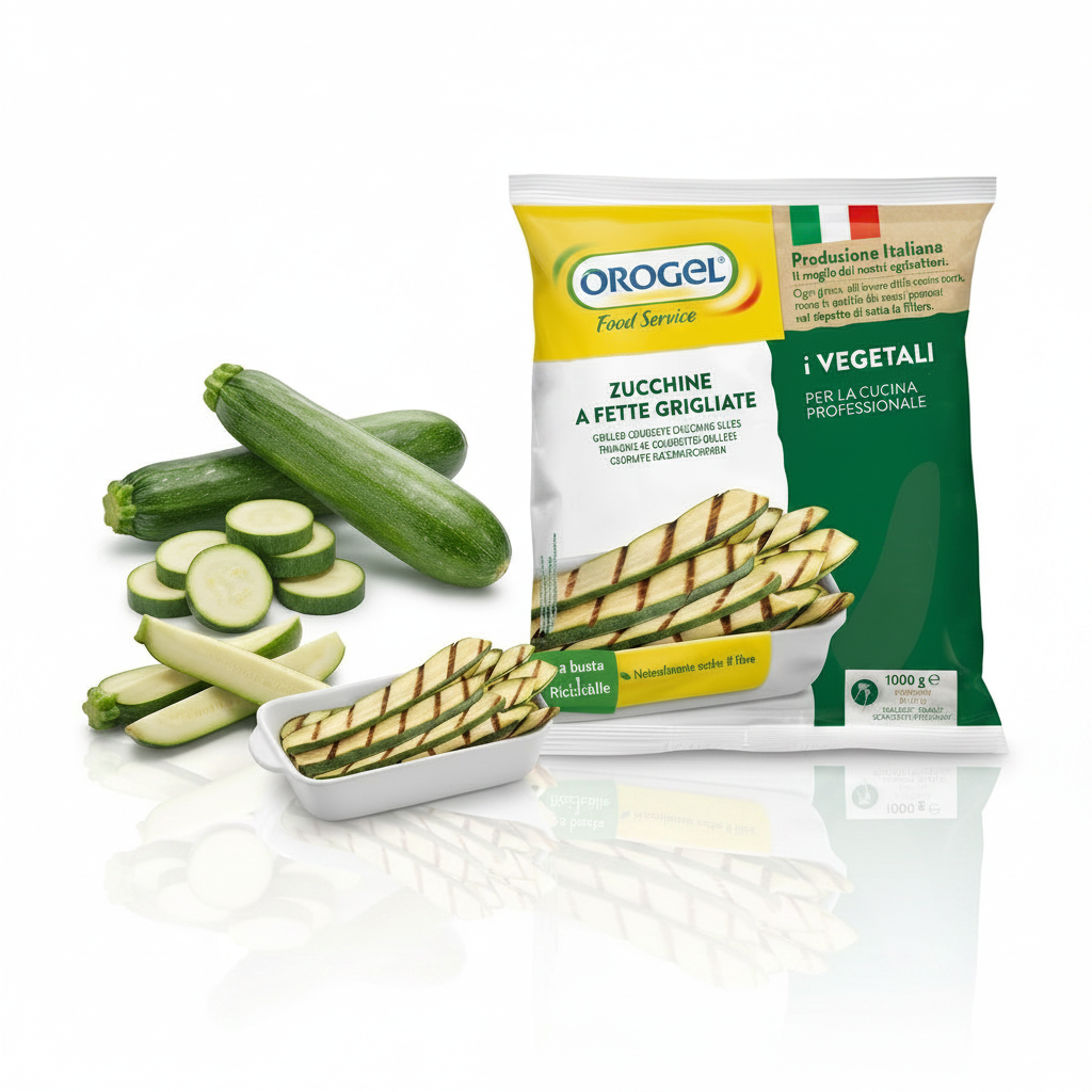 Zucchine a fette grigliate surgelate 1kg | OROGEL Orogel