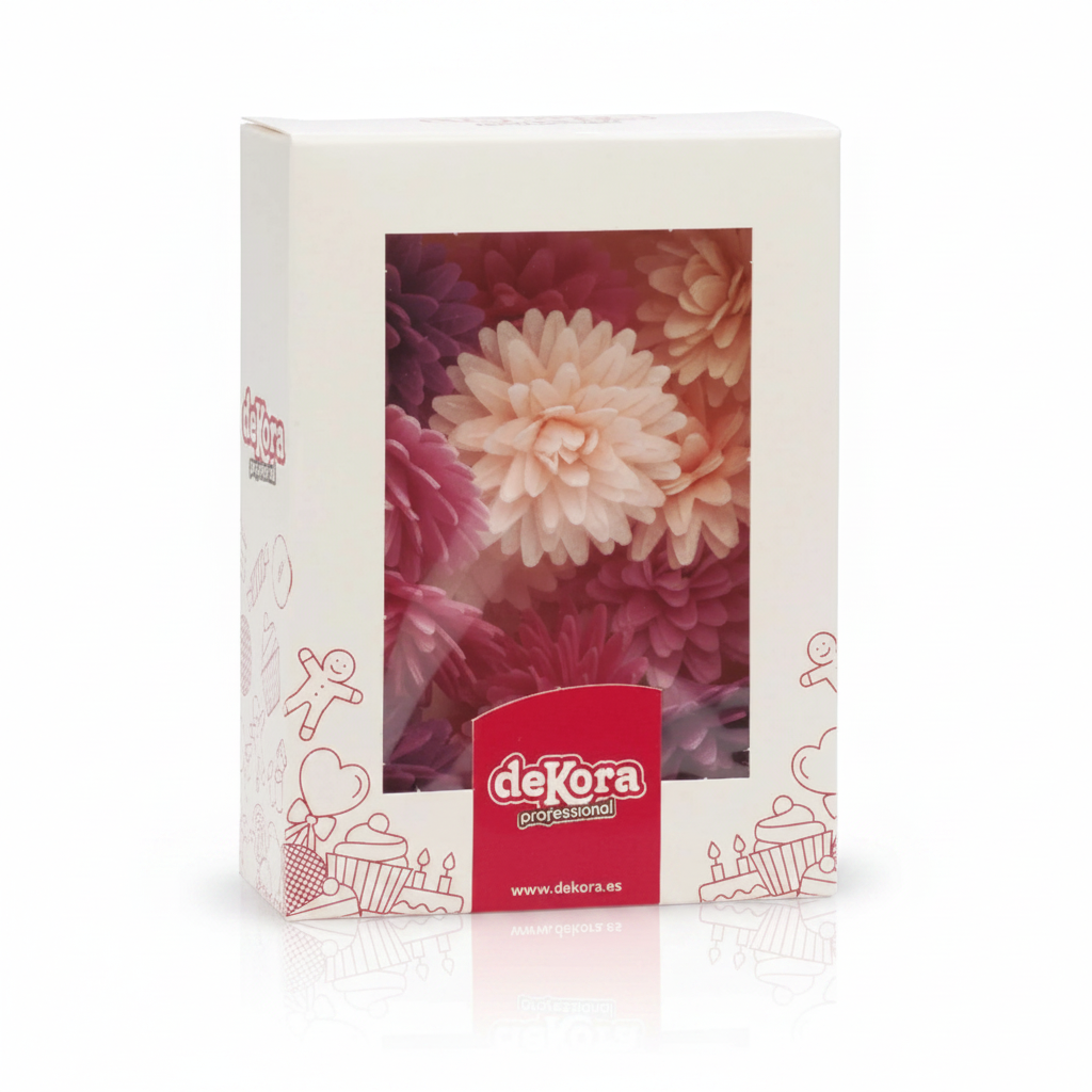 Fiore pompon di cialda colori assortita d.4.5cm 12pz | DEKORA Dekora