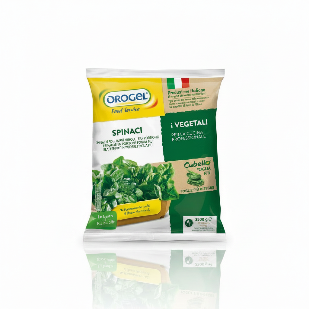 Spinaci a cubetto surgelati 2.5kg | OROGEL Orogel