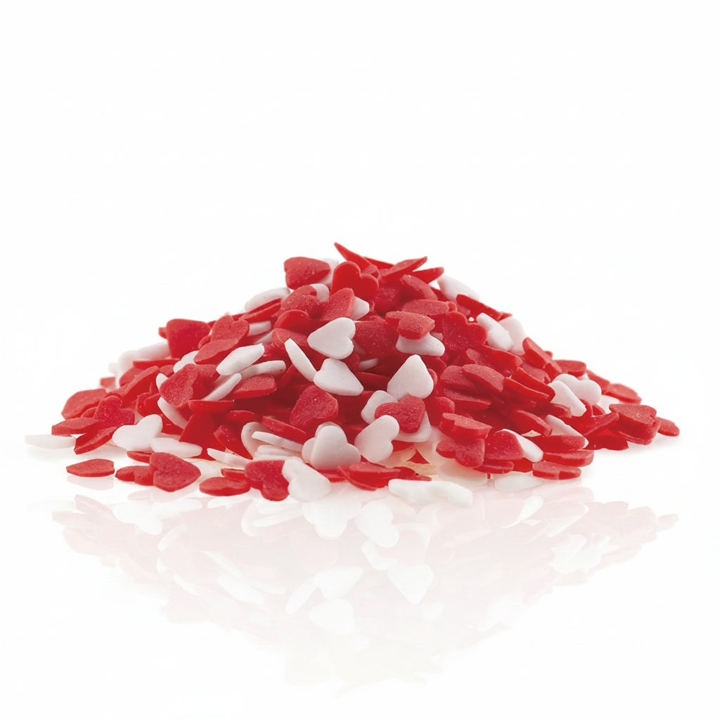 Sprinkle mix cuori rossi e bianchi 100gr | DEKORA Dekora