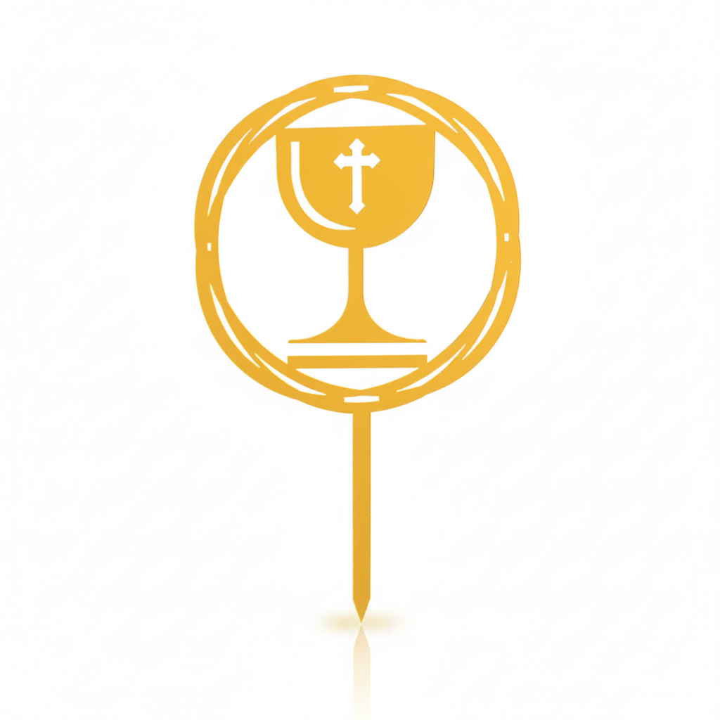 Cake topper calice comunione 6pz| DEKORA Dekora