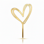 Cake topper cuore oro 6pz| DEKORA Dekora