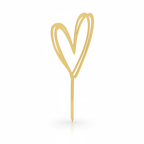 Cake topper cuore oro 6pz| DEKORA Dekora