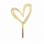 Cake topper cuore oro 6pz| DEKORA Dekora