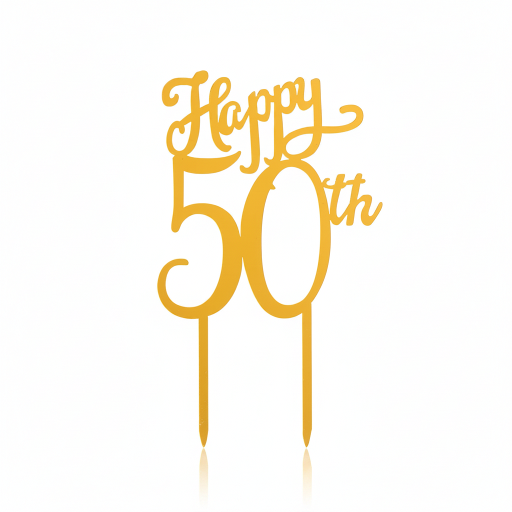 Cake topper 50th anniversario 6pz |DEKORA Dekora