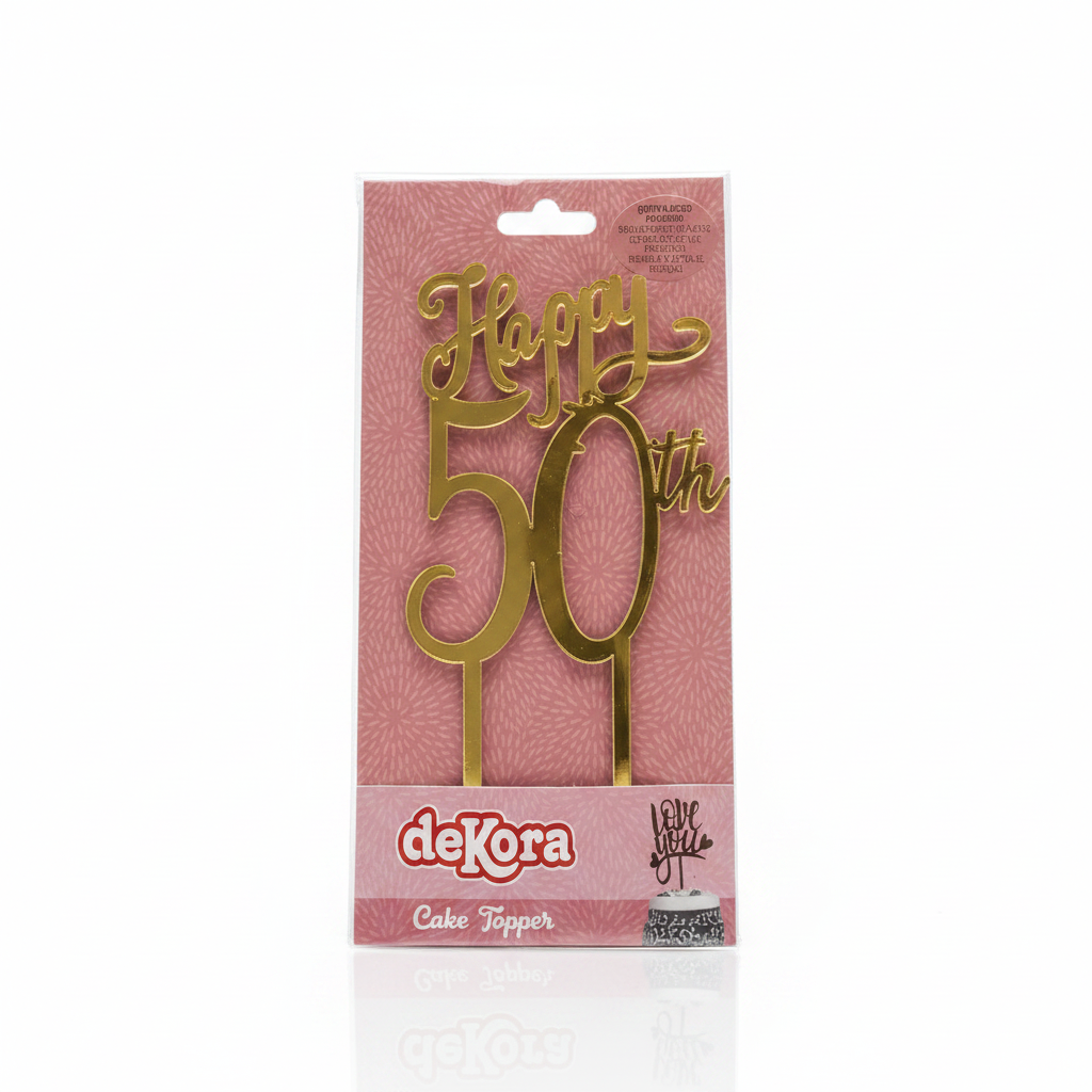 Cake topper 50th anniversario 6pz |DEKORA Dekora