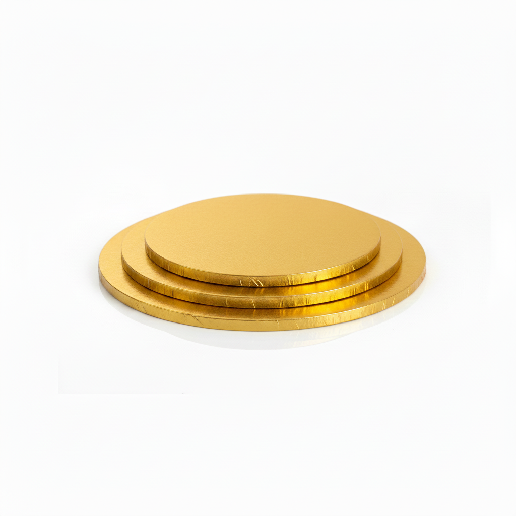 Base sottotorta tonda oro 5pz| AMBRA'S Ambra's