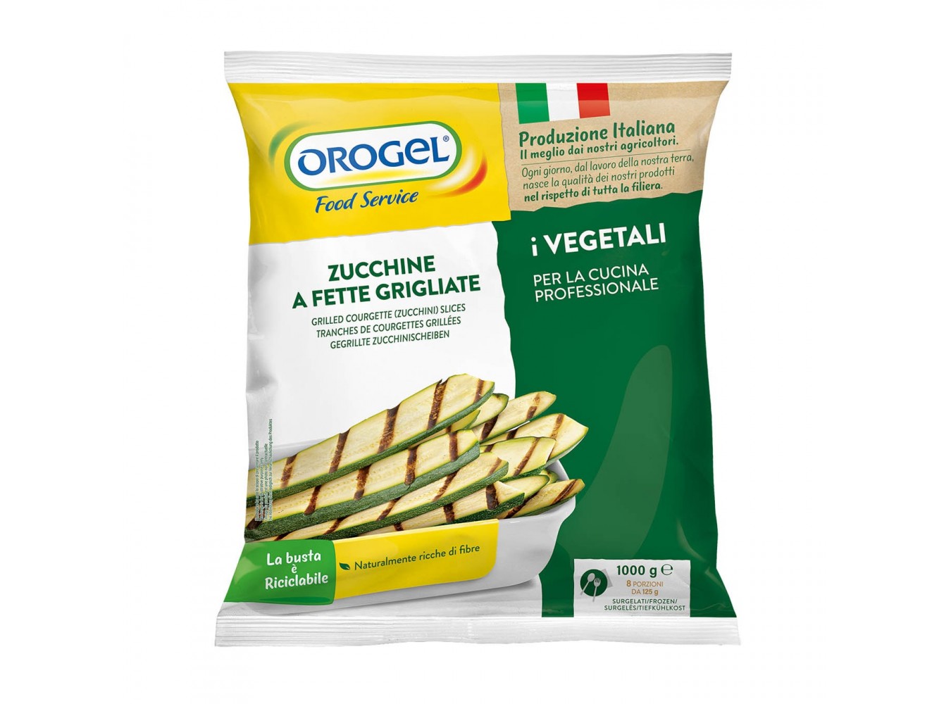Zucchine a fette grigliate 1kg | OROGEL Orogel
