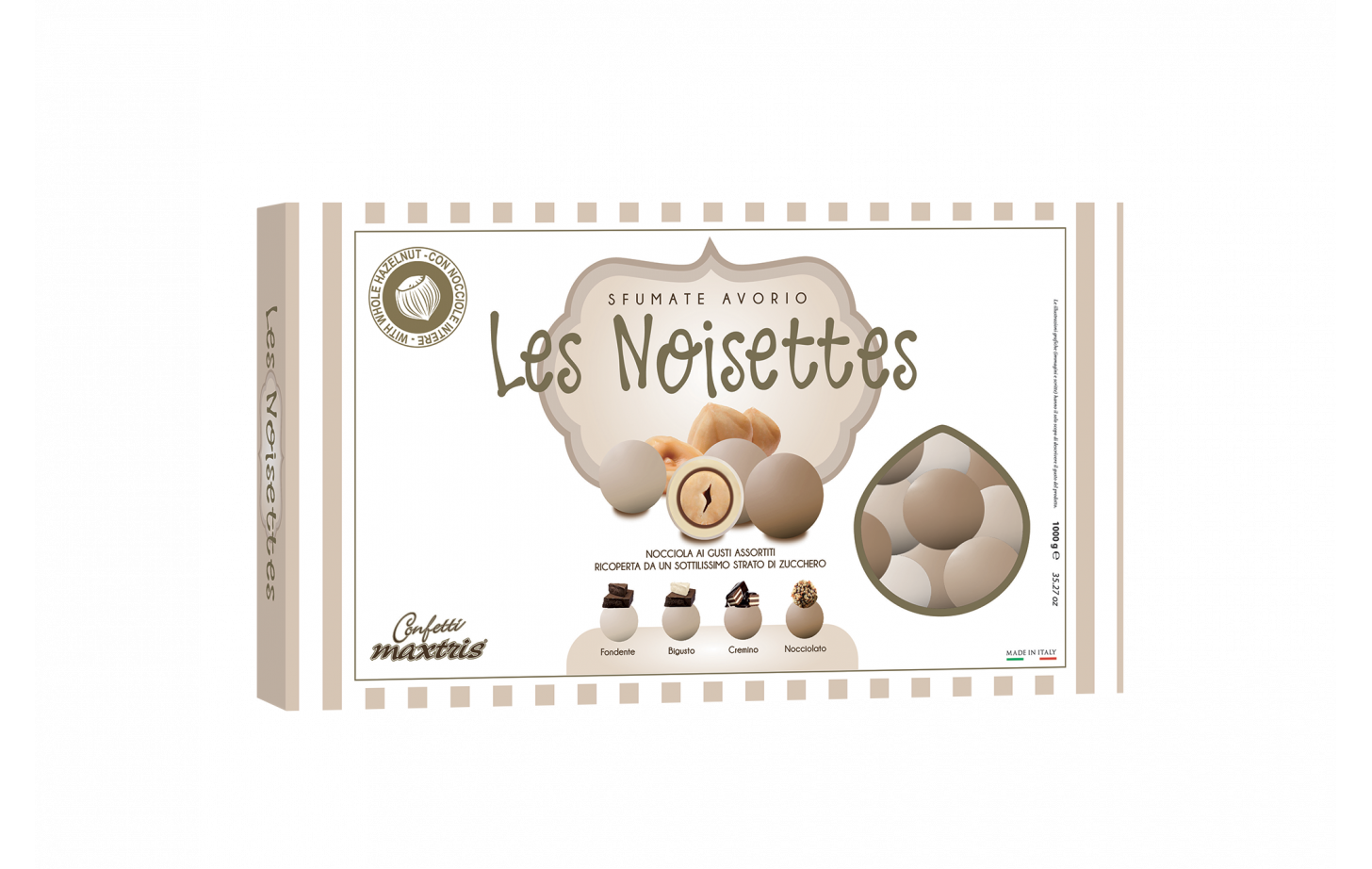Confetti Maxtris Les noisettes sfumati avorio 1kg Maxtris