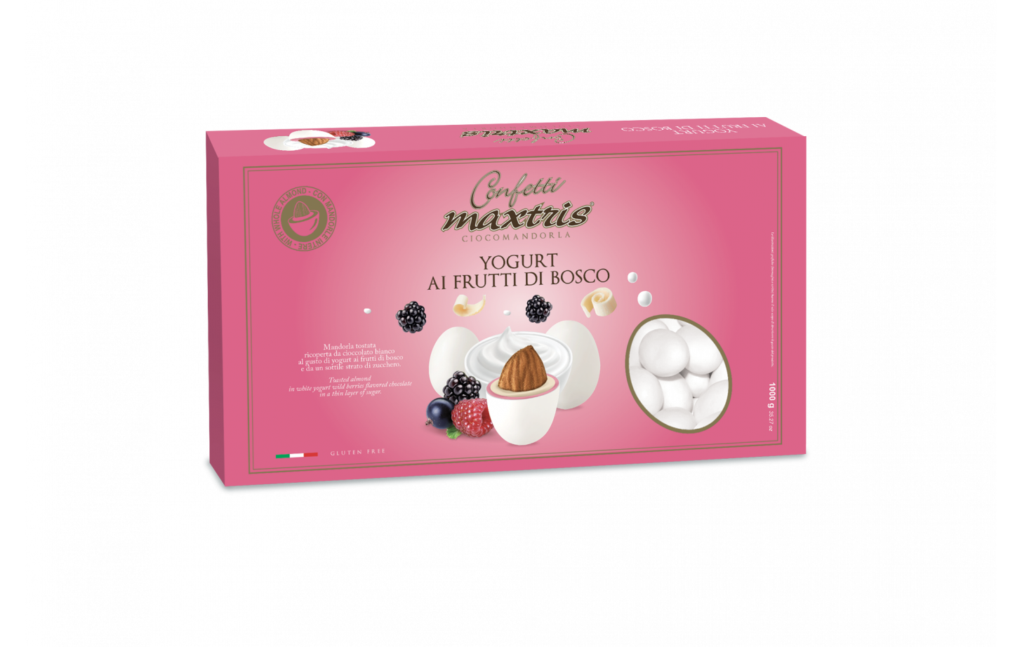 Confetti Maxtris cioccomandorla yogurt ai frutti di bosco 1 kg Maxtris